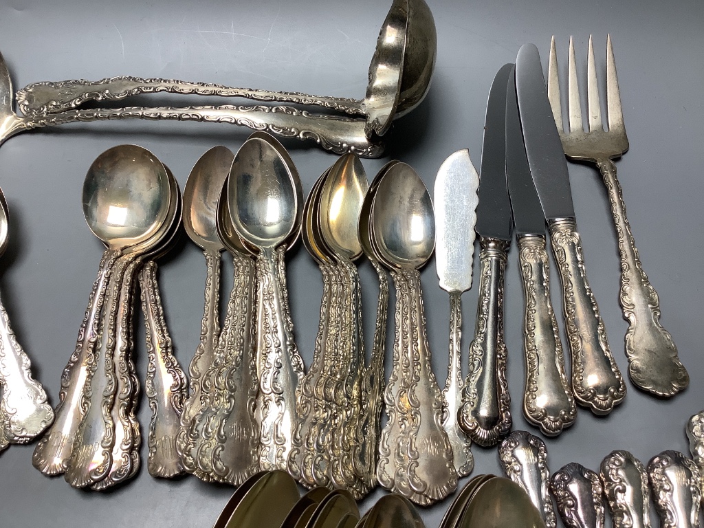 A matched part canteen of Canadian sterling cutlery, comprising one hundred and twenty items